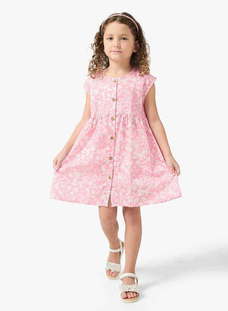 Pinata Pink Printed Shirt Dress - Image 1